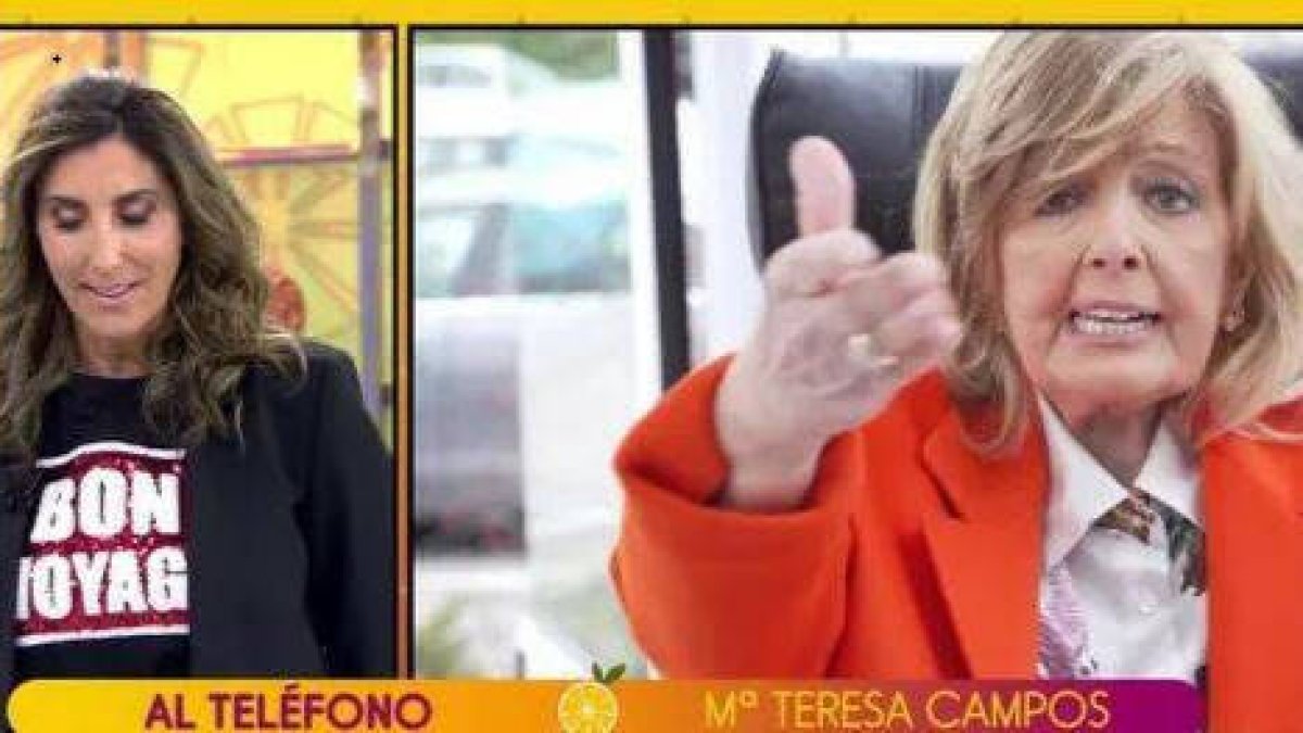 Paz Padilla muy emocionada con la palabras de Teresa Campos.