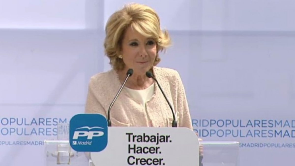 Esperanza Aguirre, portavoz del PP en el Ayuntamiento de Madrid