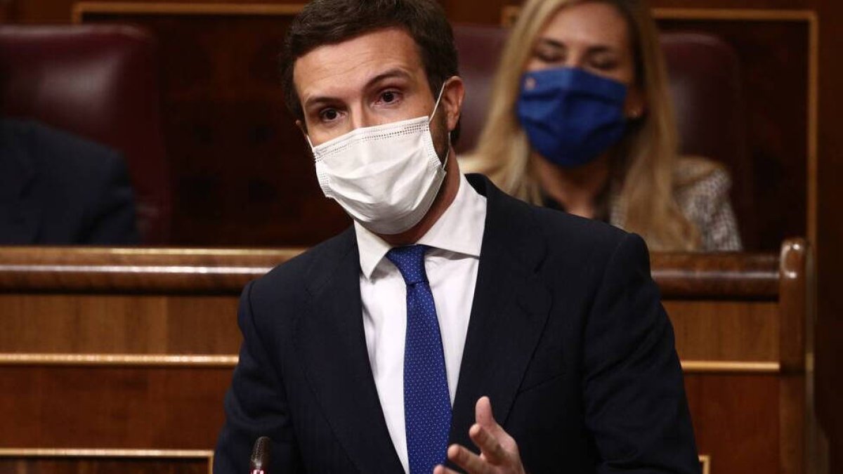 El líder del PP, Pablo Casado