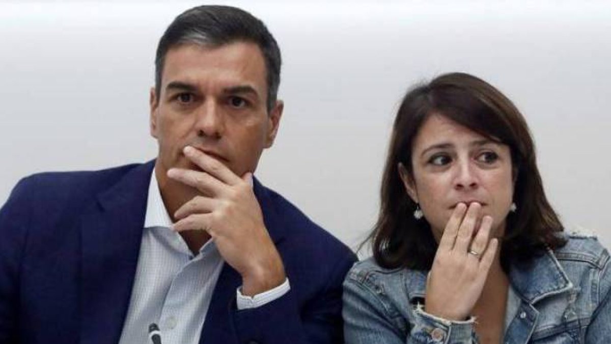 Sánchez y Lastra, en una ejecutiva del PSOE.