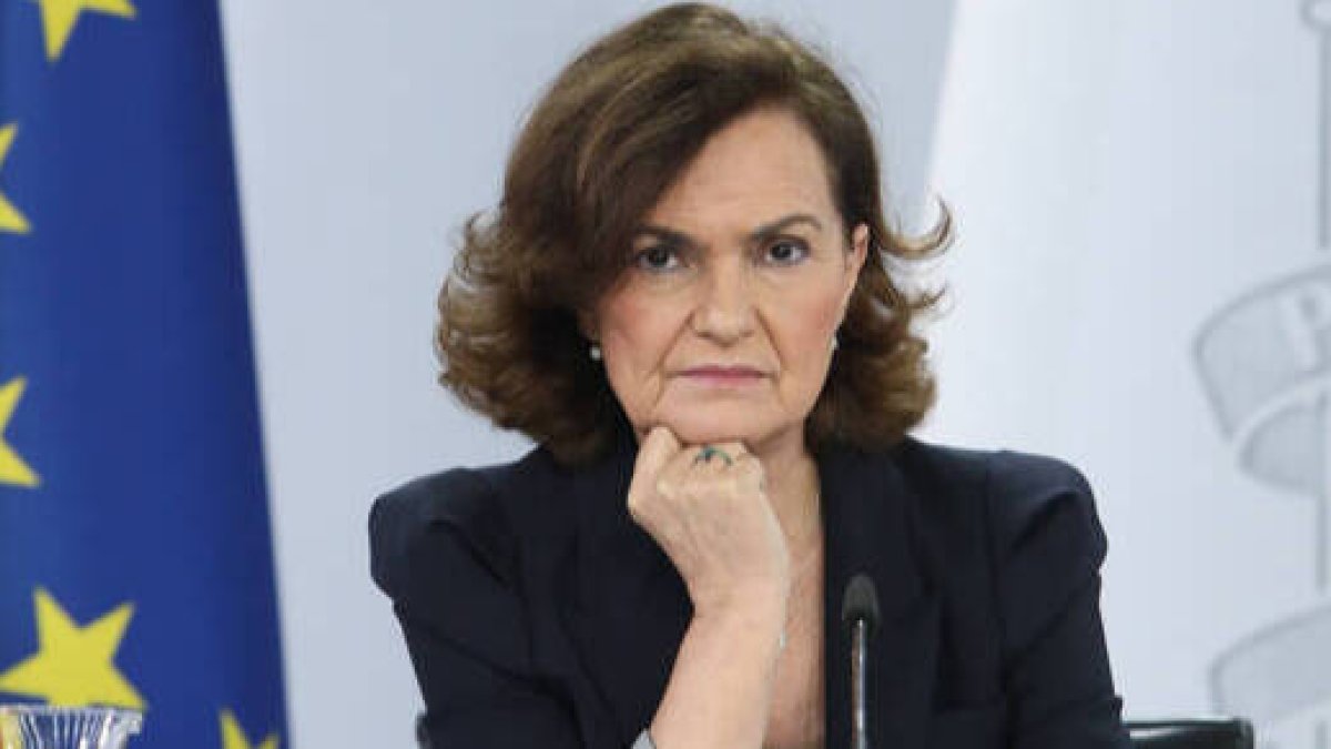 La vicepresidenta del Gobierno, Carmen Calvo