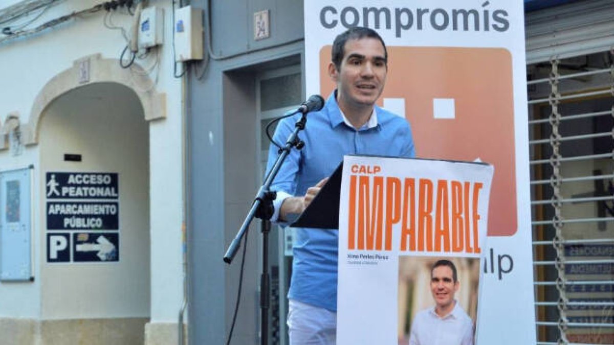 Ximo Perles, en un acto de campaña en las pasadas elecciones