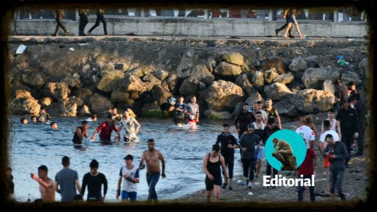 Una imagen de la invasión de Ceuta