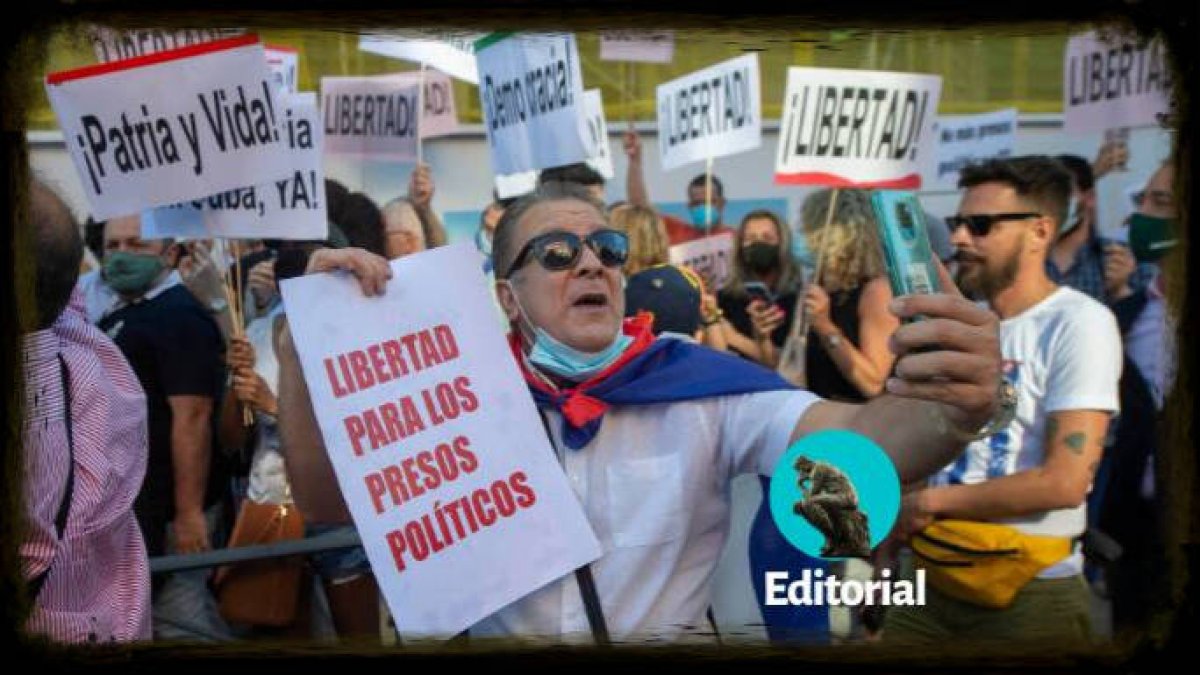 Concentración de cubanos en Madrid