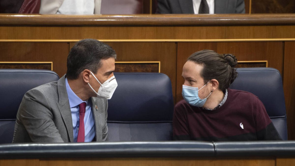 Iglesias y Sánchez, este miércoles en el Congreso