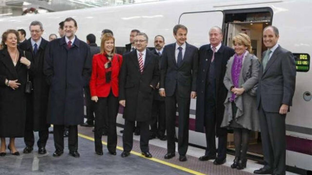 Foto de la inuguración del AVE Madrid-Valencia