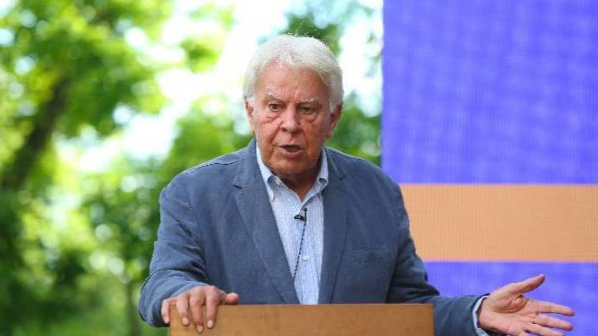 El expresidente Felipe González, este lunes.