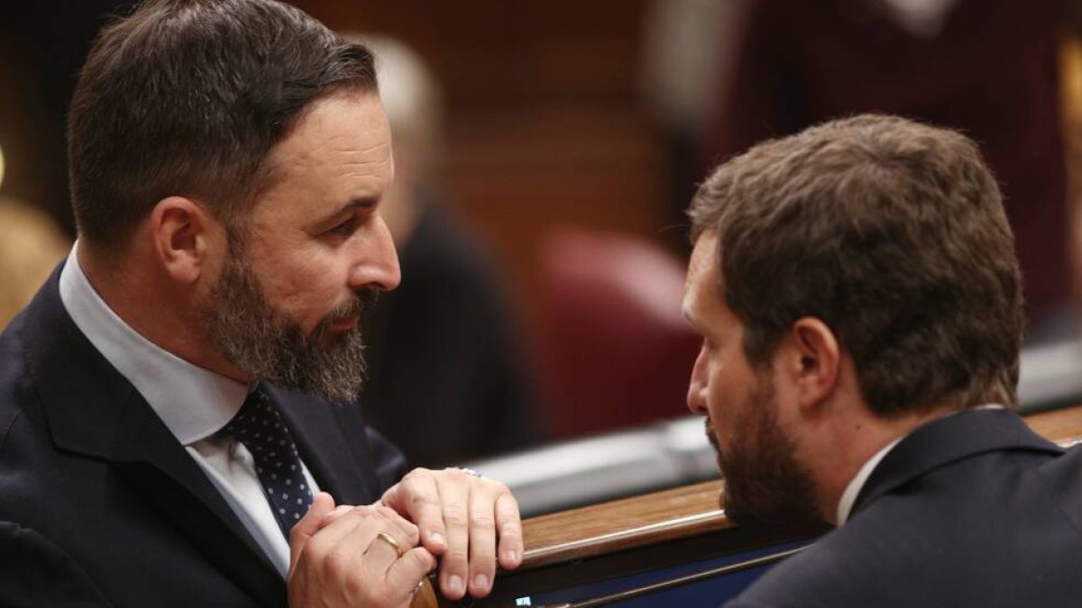 Santiago Abascal y Pablo Casado en una imagen de archivo