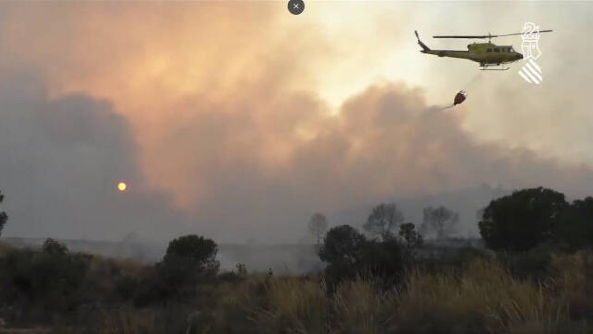 Las altas temperaturas traen riesgo extremo de incendios forestales en toda la Comunidad Valenciana