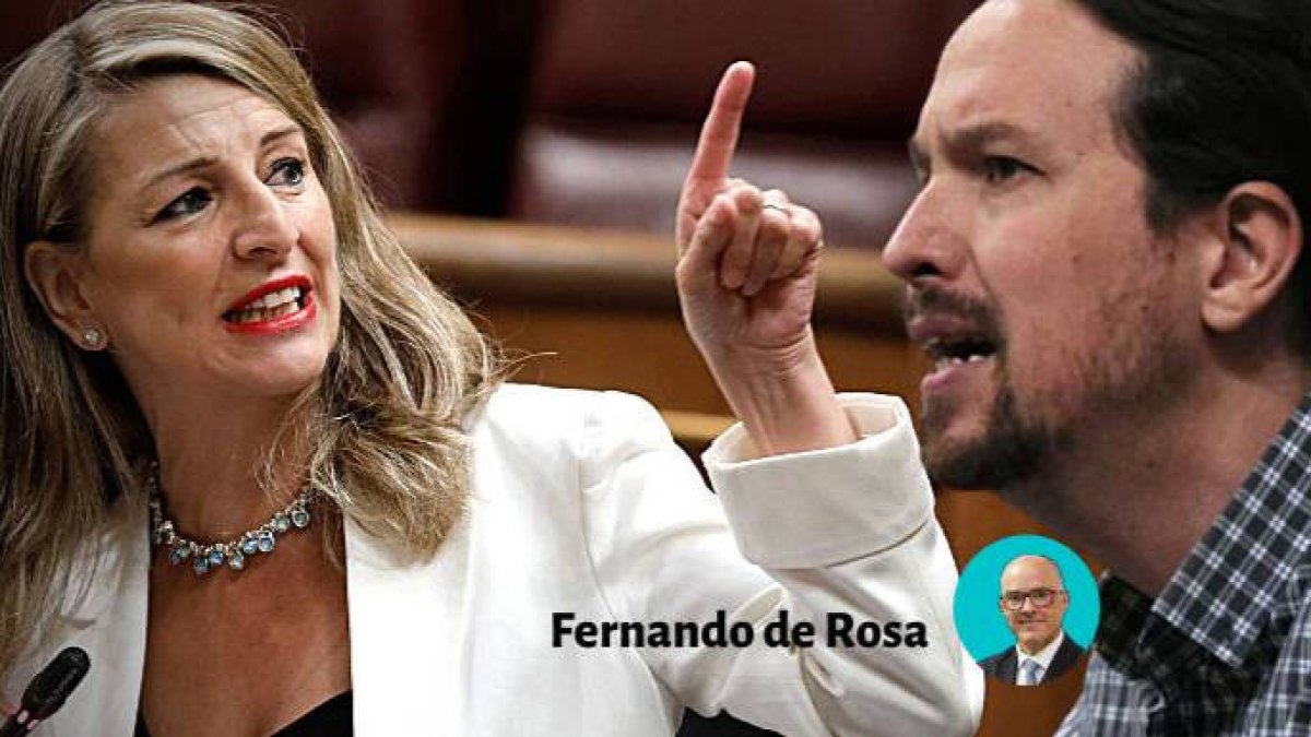 Yolanda Díaz y Pablo Iglesias