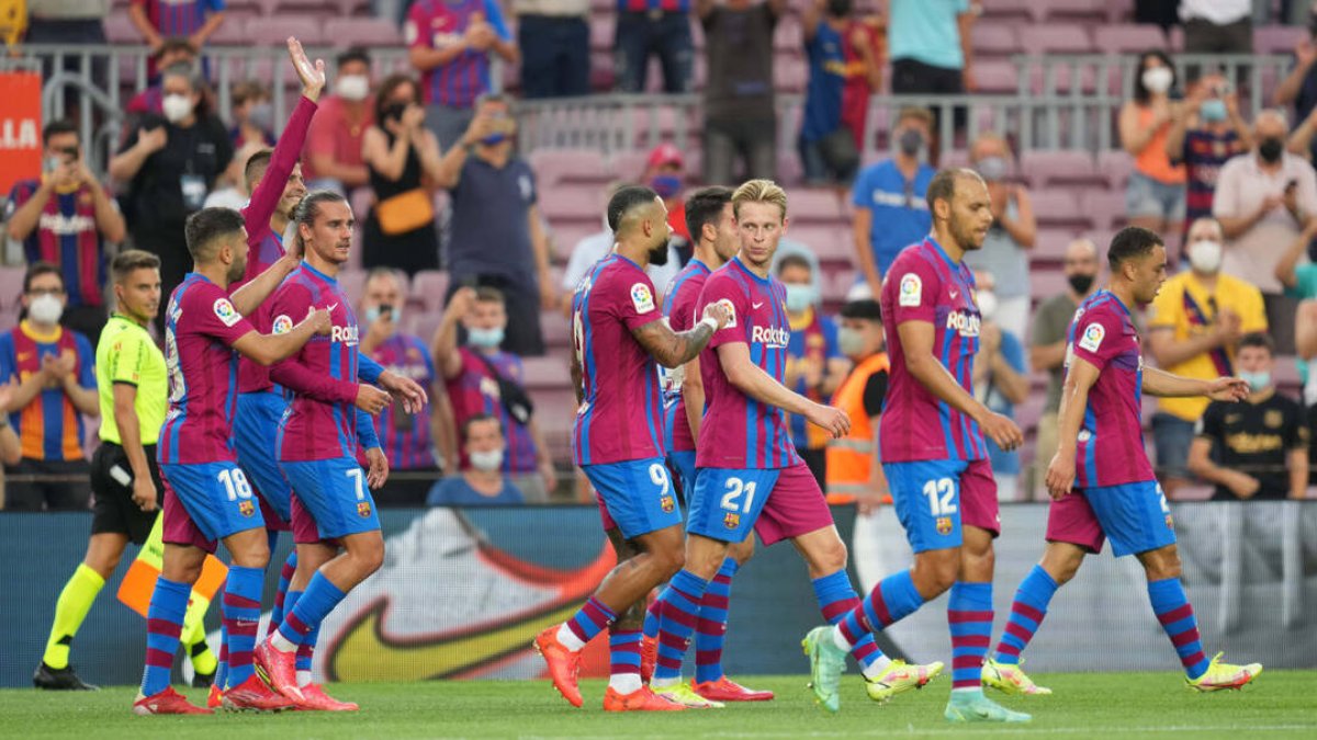 Piqué, celebrando el gol que marcó el domingo ante la Real Sociedad.