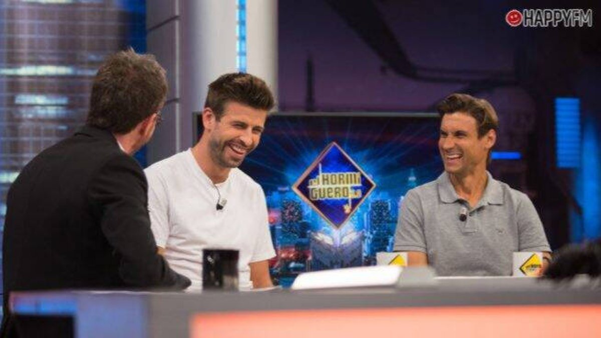 Piqué, junto a David Ferrer, en su anterior visita a El Hormiguero hace dos años.