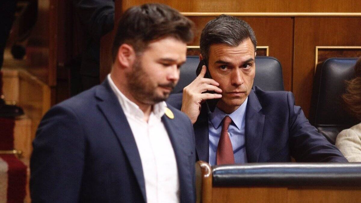 Gabriel Rufián y Pedro Sánchez