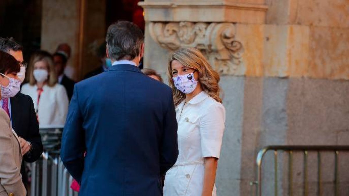 La ministra de Trabajo, este viernes en la Conferencia de Presidentes de Salamanca.