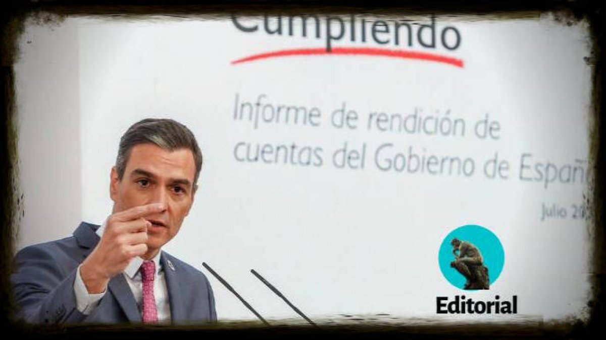 Pedro Sánchez haciendo balance