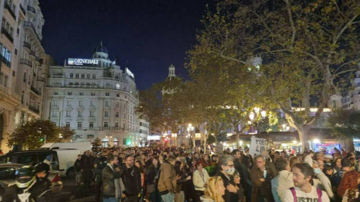 Manifestación en Valencia contra el pasaporte covid