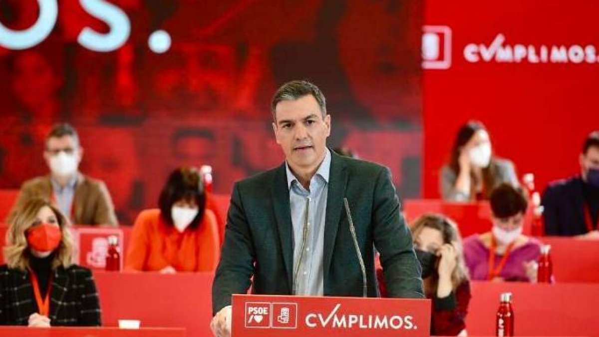 Pedro Sánchez, este viernes en Ferraz.