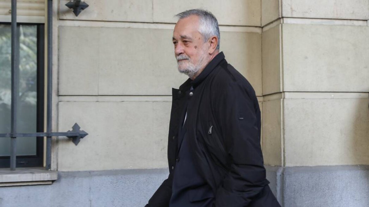 José Antonio Griñán, expresidente de la Junta de Andalucía, en la entrada de la Audiencia Provincial de Sevilla en 2019.