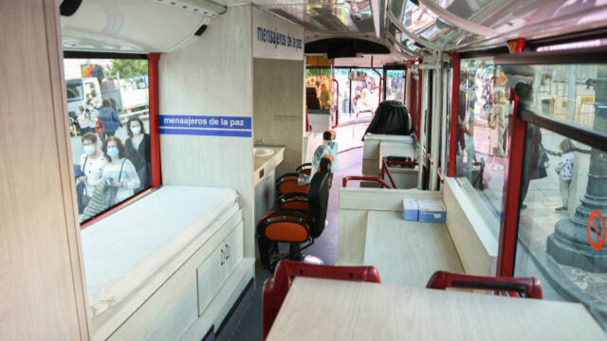 El interior del higienebus