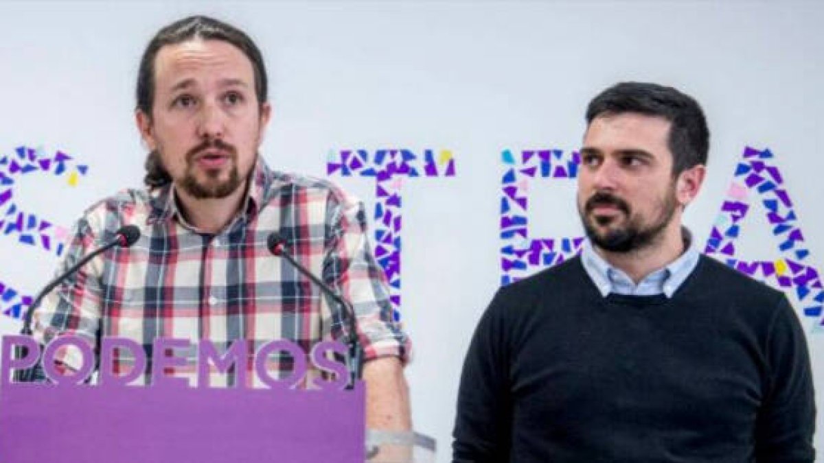 Pablo Iglesias y Ramón Espinar durante su etapa en Podemos