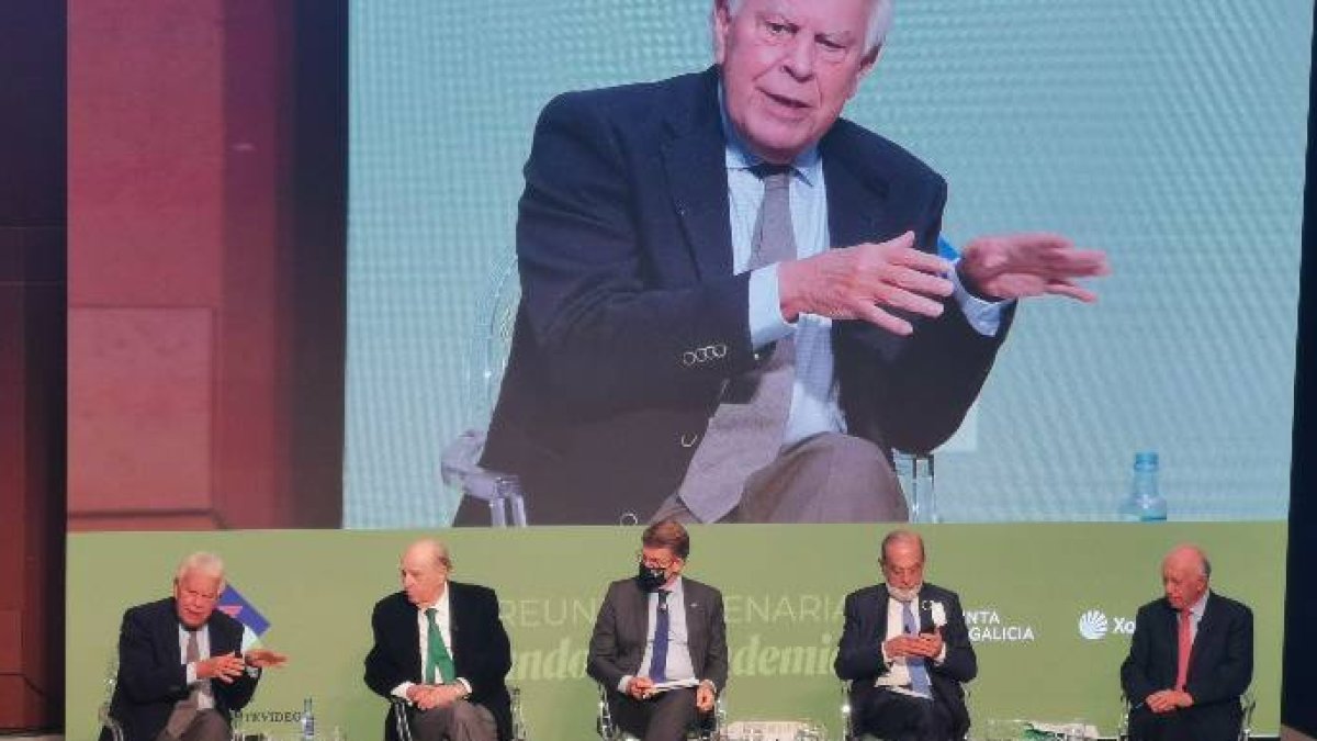 Felipe González, en un acto este martes.