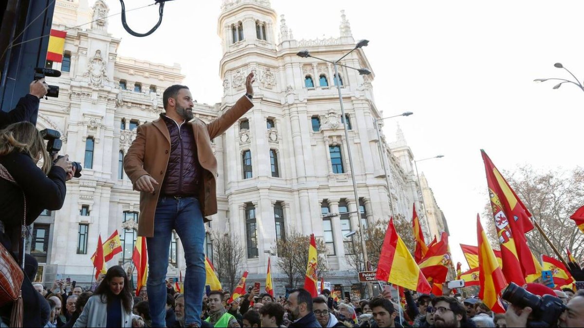 Santiago Abascal en Cibeles