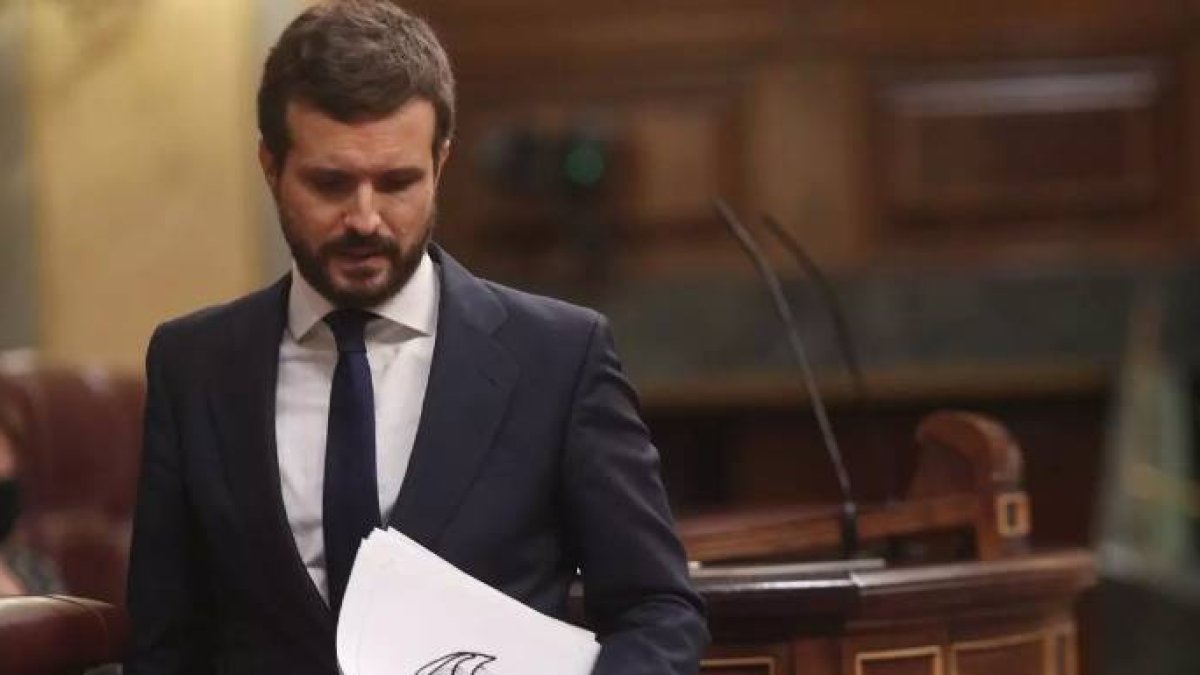 Pablo Casado, en el Congreso.