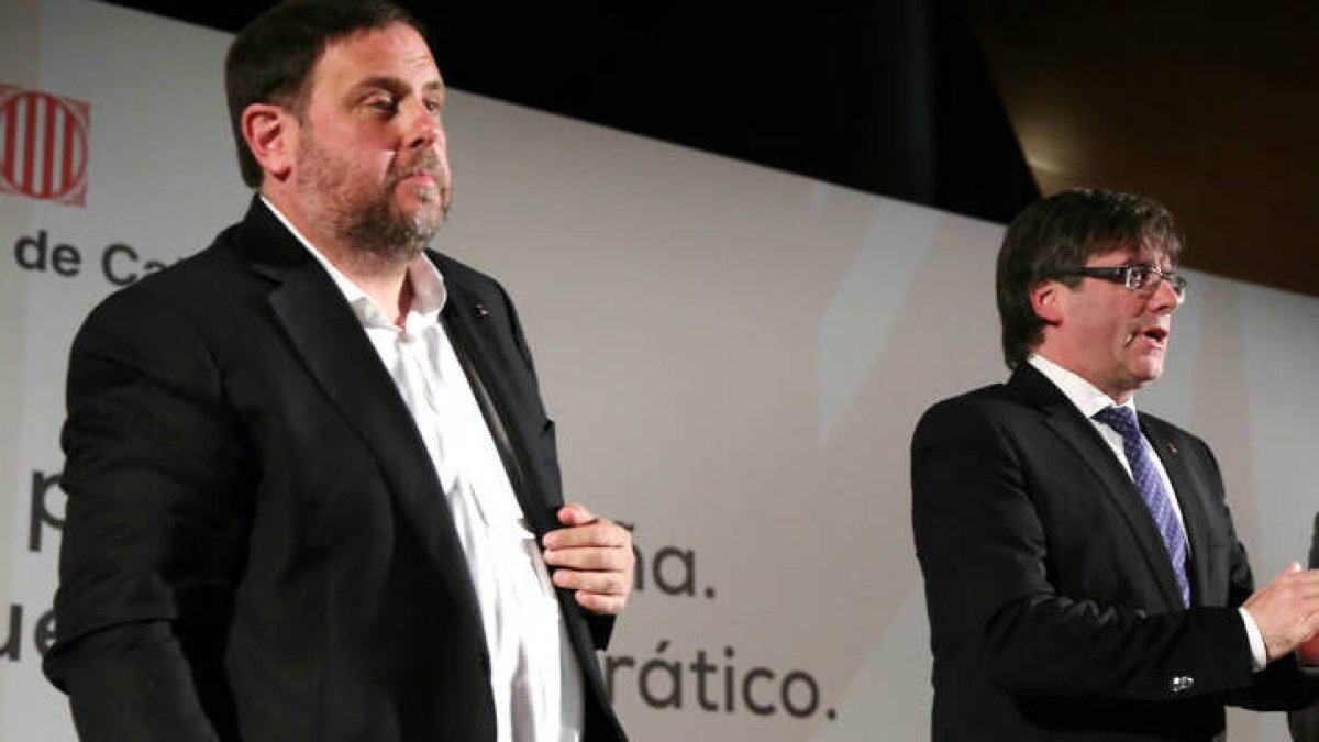 Junqueras y Puigdemont en una imagen de archivo