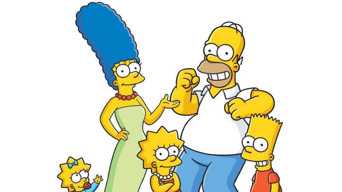 Los miembros de la familia Simpson.