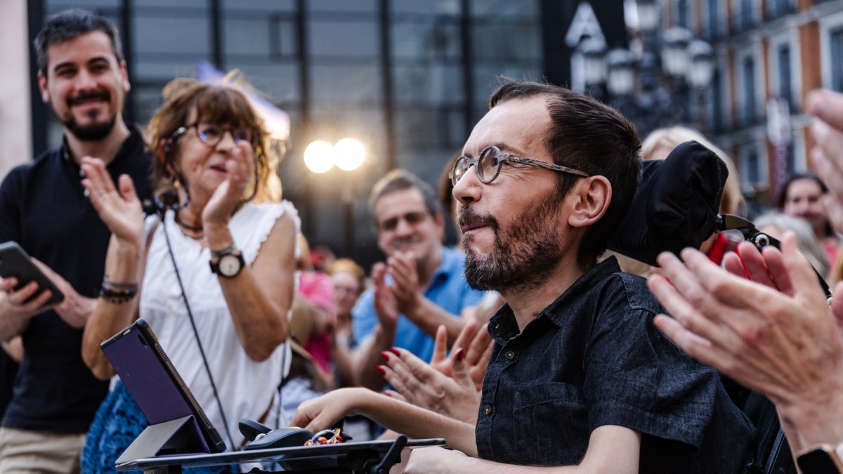 Pablo Echenique, en el cierre de campaña de Podemos a las pasadas elecciones europeas.