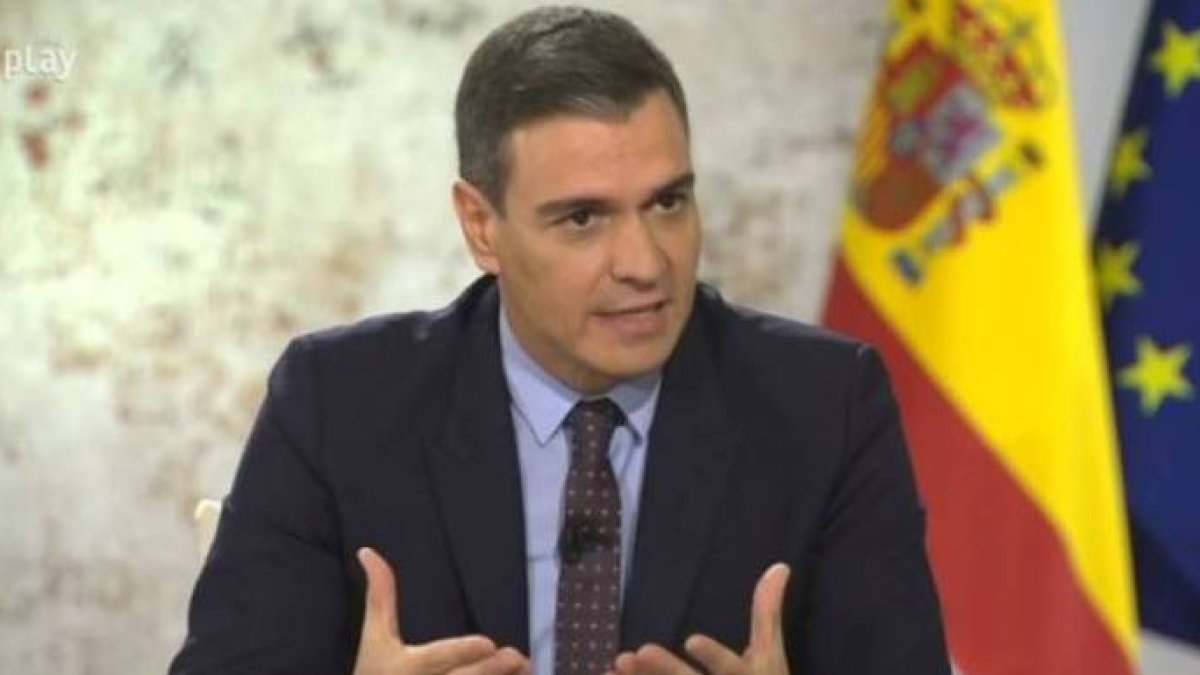 Pedro Sánchez, este lunes en TVE.