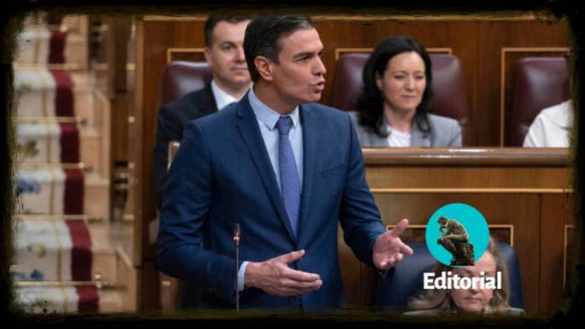 Pedro Sánchez, este miércoles en el Congreso