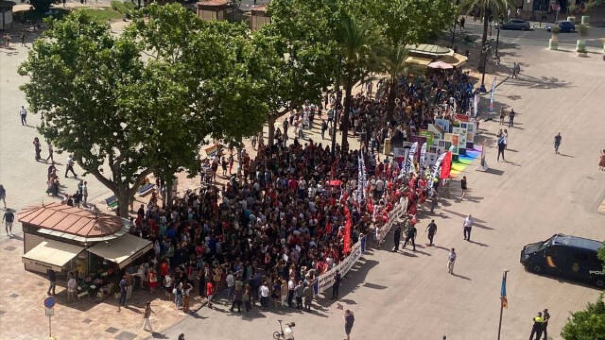 Protesta de los interinos del Ayuntamiento de Valencia