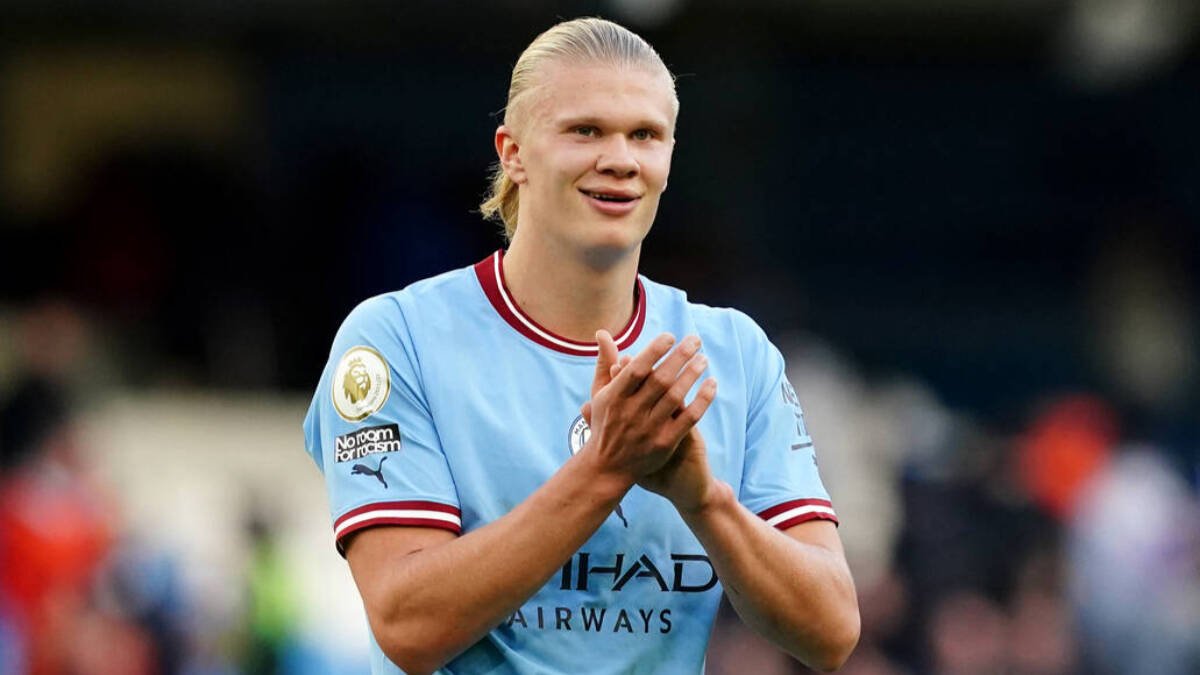 Erling Haaland, con la camiseta del Manchester City.