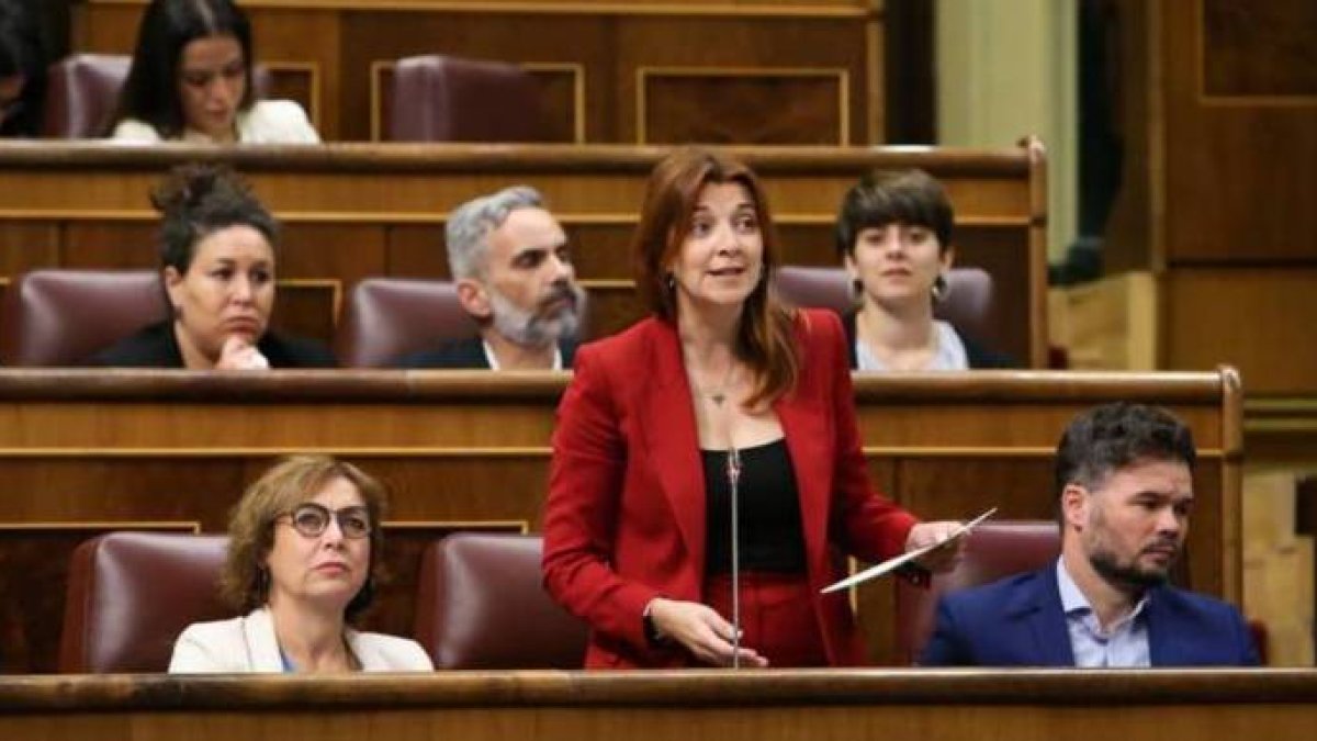 La número dos de ERC en el Congreso, este miércoles.