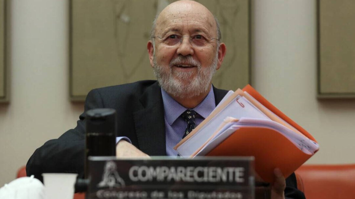 José Félix Tezanos en una comparecencia en el Congreso.