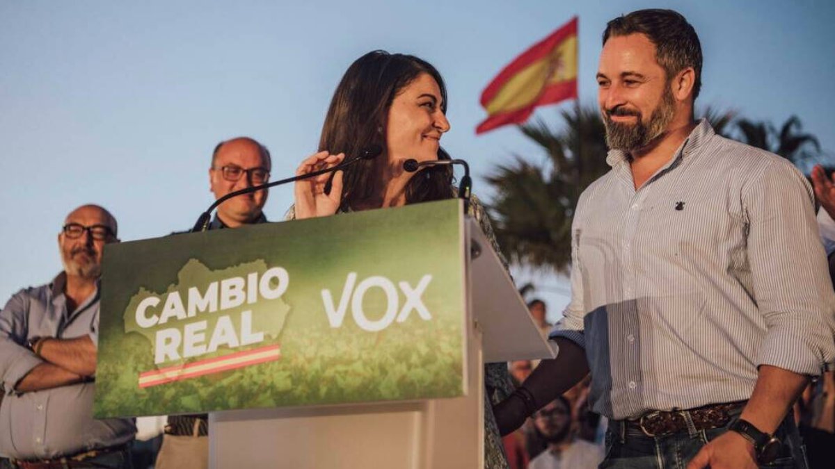 Macarena Olona y Santiago Abascal