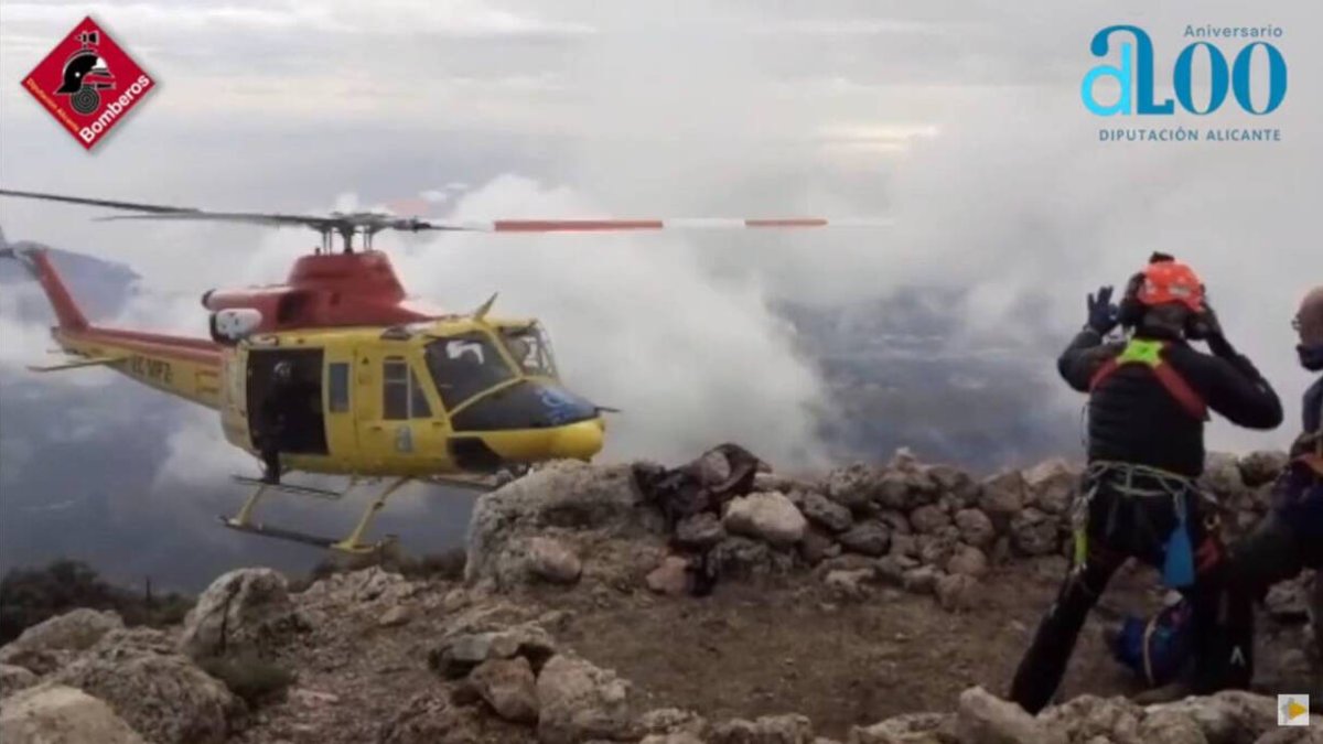 Rescate en helicóptero I Consorcio Provincial de Bomberos de Alicante.