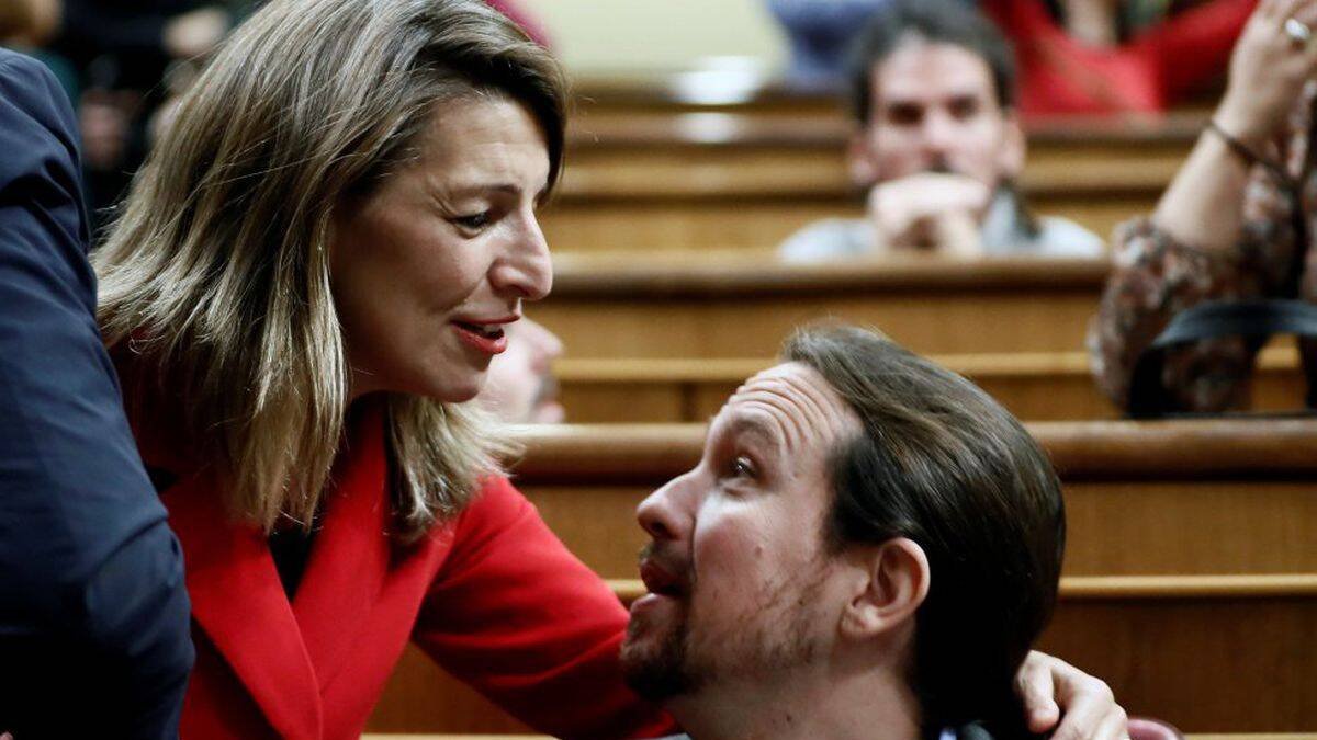 Pablo Iglesias y Yolanda Díaz en sus tiempos de plena sintonía.