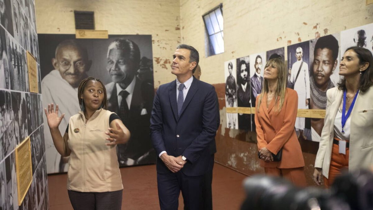 Pedro Sánchez y Begoña Gómez en su reciente viaje a Sudáfrica.