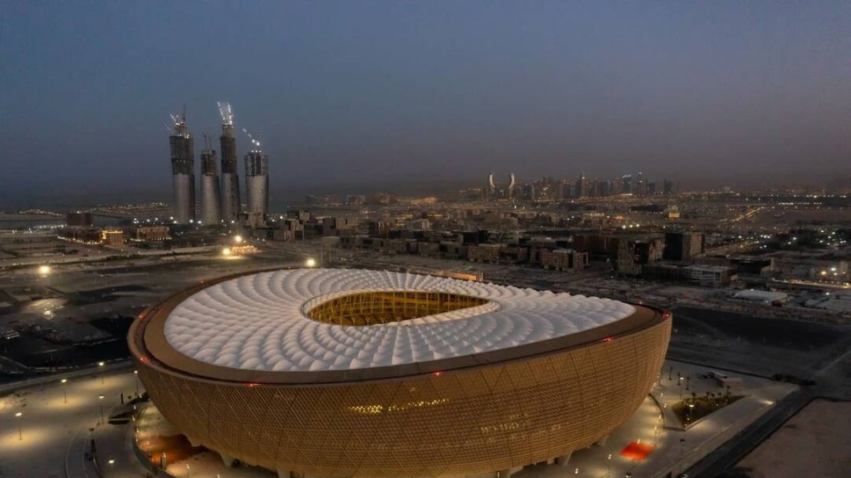 El estadio Lusail, escenario de la final del Mundial de Fútbol de 2022.