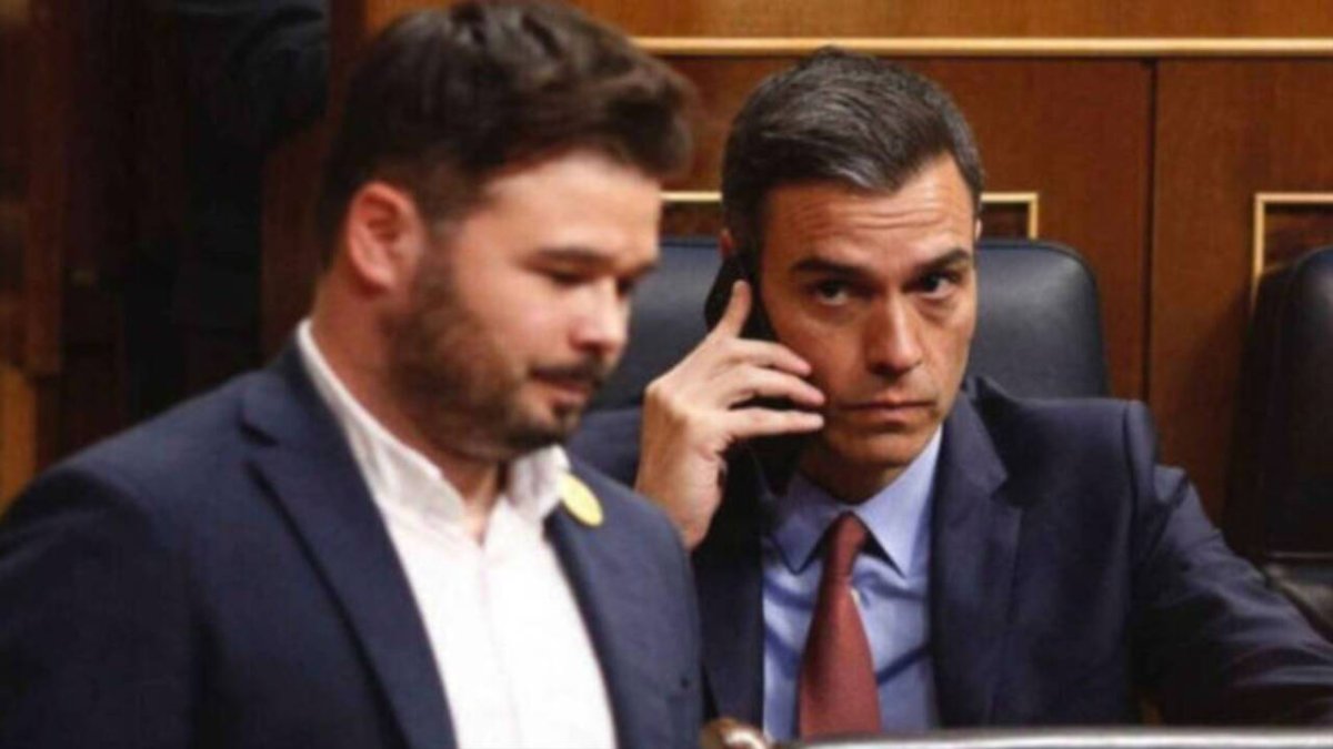 Gabriel Rufián y Pedro Sánchez