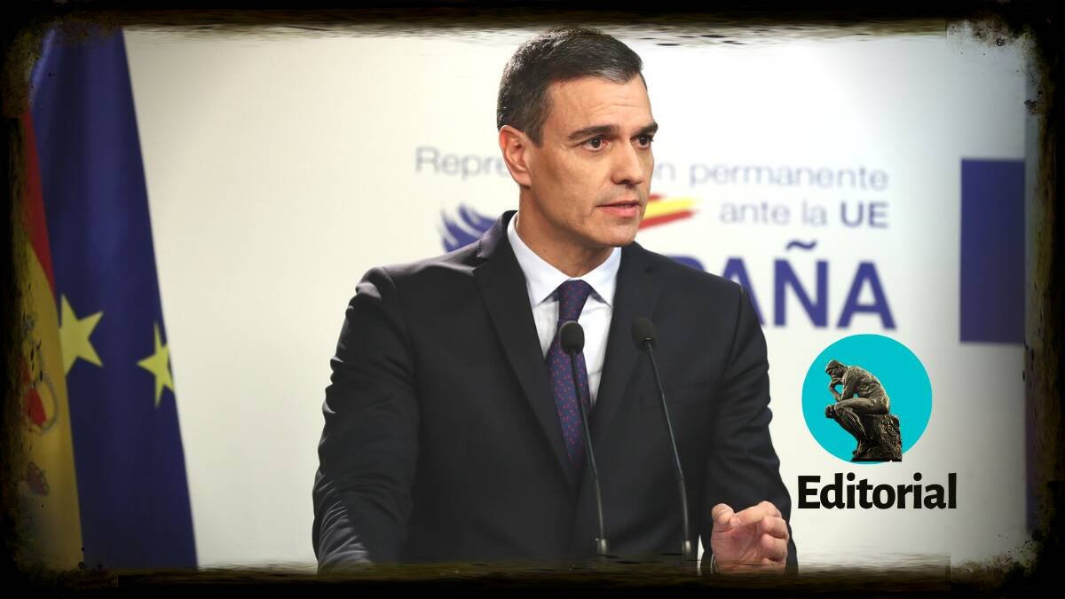 Pedro Sánchez, el jueves por la noche en Bruselas