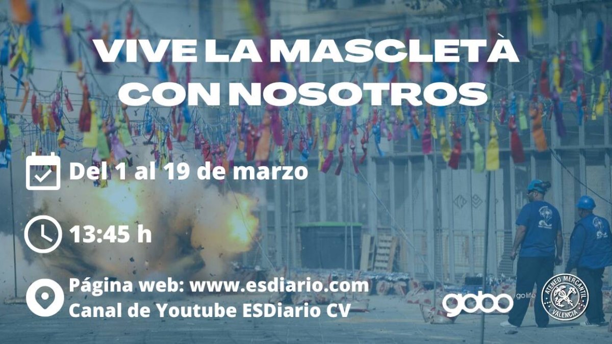 Mascletà en directo, todos los días, del 1 al 19 de marzo, a partir de las 13:45h - ESDIARIO CV