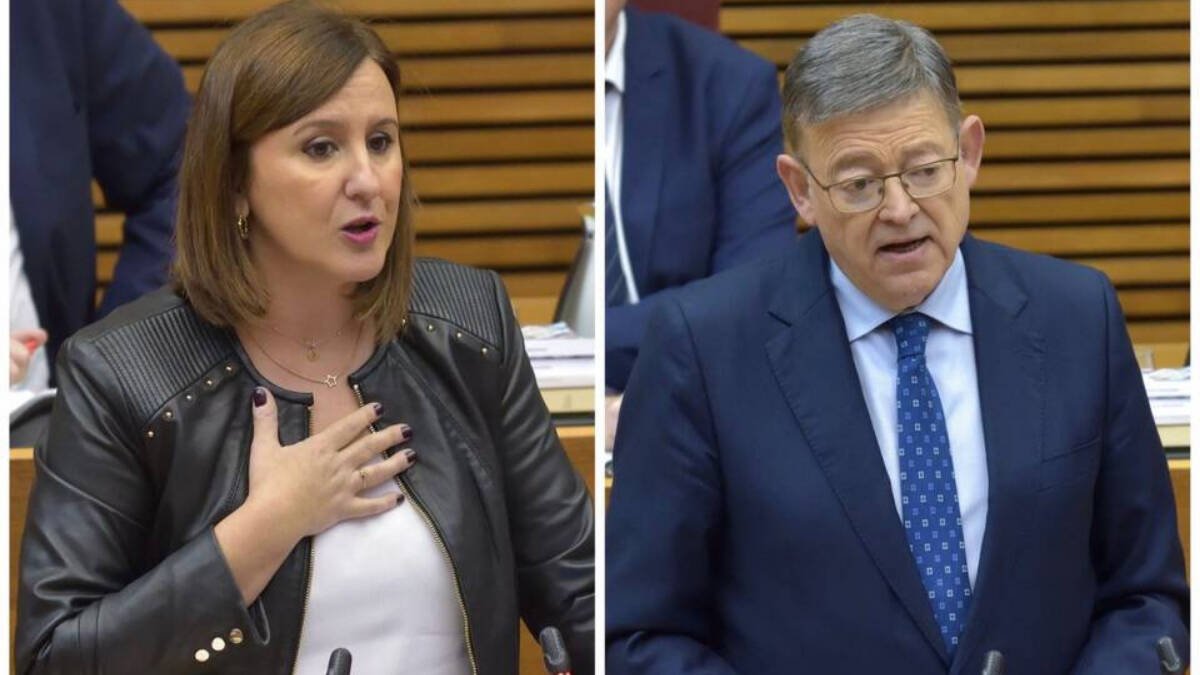 María José Catalá y Ximo Puig en la sesión de control