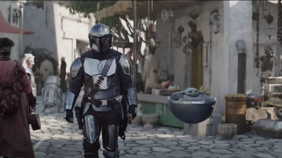 Una imagen de la tercera temporada de The Mandalorian.