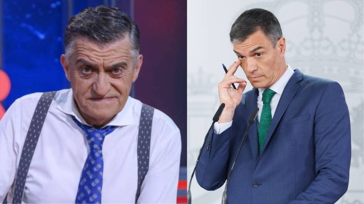 El presentador de El Intermedio, el gran Wyoming, y el presidente del Gobierno, Pedro Sánchez.