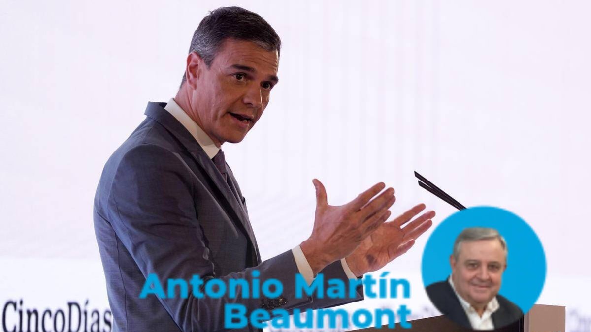 Pedro Sánchez, este lunes en un acto del diario Cinco Días.