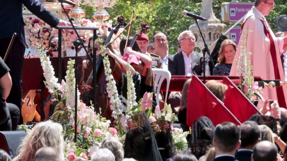 Joan Ribó en el acto del Puente del Real