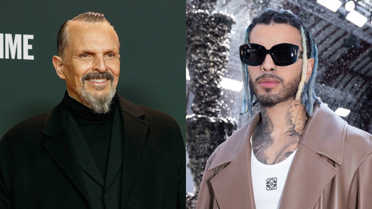 Miguel Bosé y Rauw Alejandro.